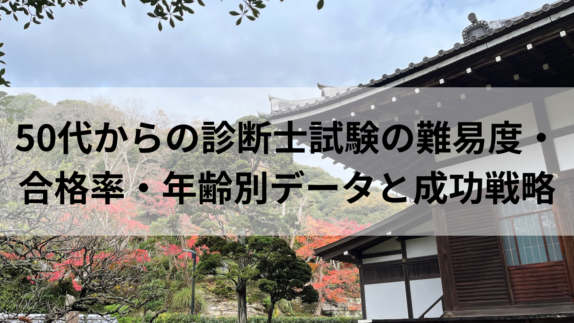 50代からの診断士試験の難易度・合格率・年齢別データと成功戦略