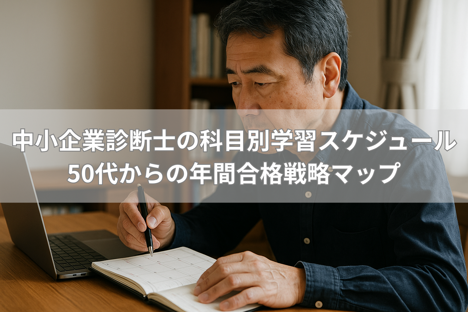 中小企業診断士の科目別学習スケジュール50代からの年間合格戦略マップ