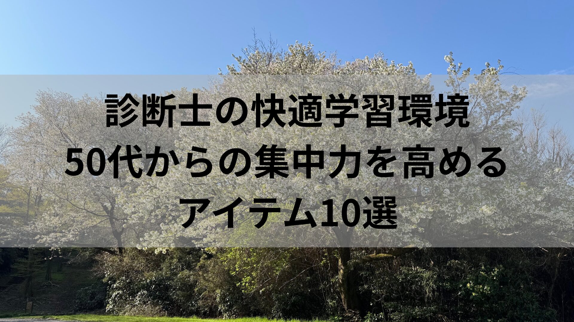 診断士の快適学習環境｜50代からの集中力を高めるアイテム10選