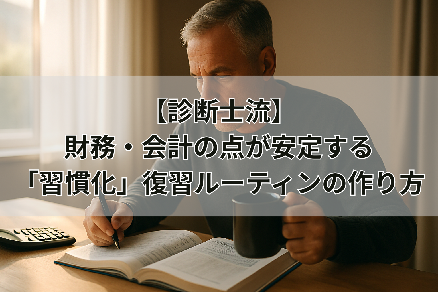 【診断士流】 財務・会計の点が安定する 「習慣化」復習ルーティンの作り方