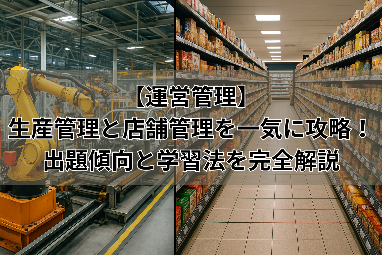【運営管理】 生産管理と店舗管理を一気に攻略！出題傾向と学習法を完全解説