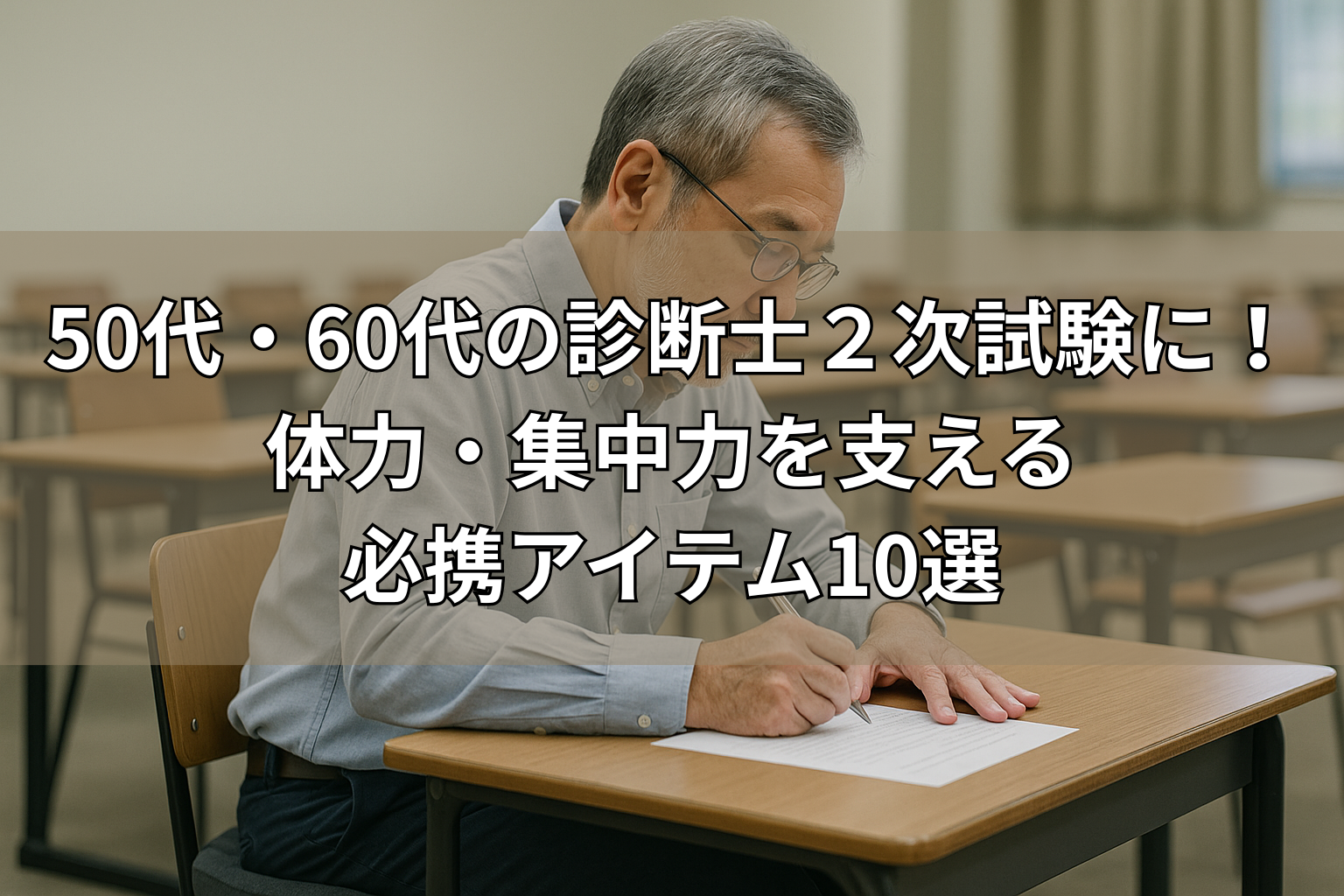 50代・60代の診断士２次試験に！ 体力・集中力を支える 必携アイテム10選