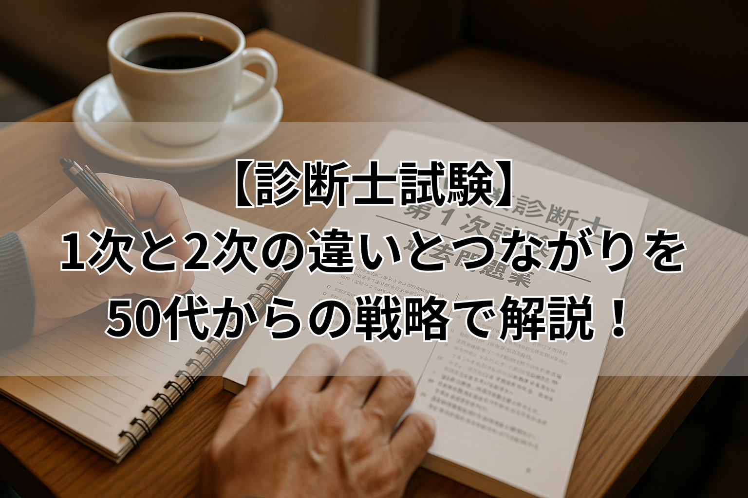 【診断士試験】 1次と2次の違いとつながりを 50代からの戦略で解説！