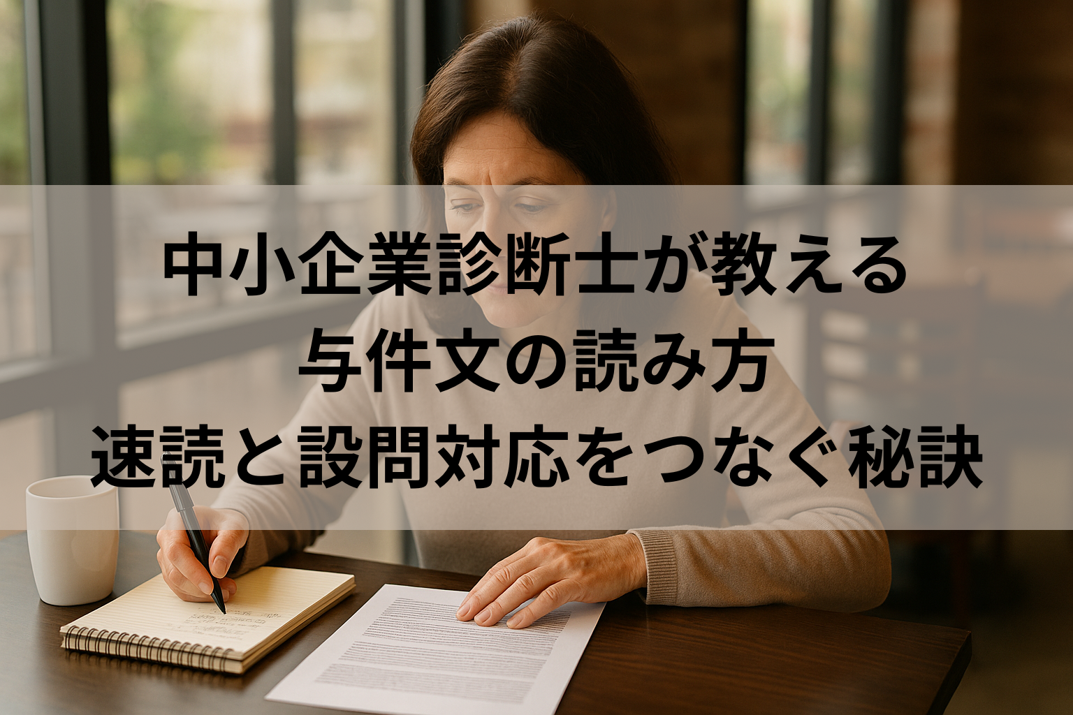 中小企業診断士が教える 与件文の読み方 速読と設問対応をつなぐ秘訣