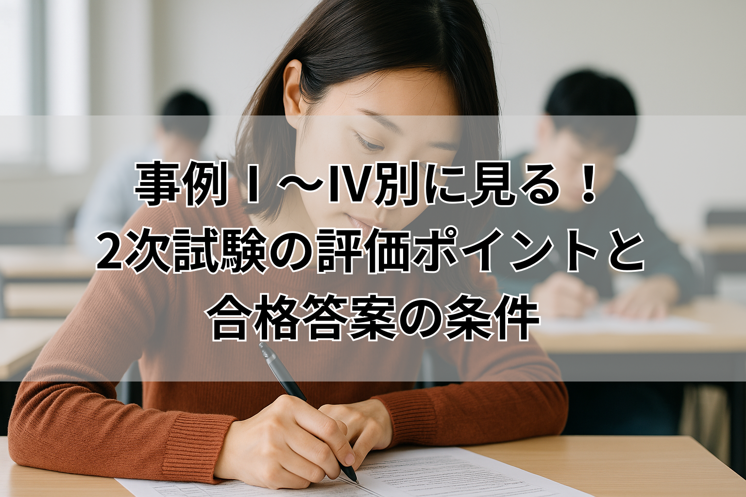 事例Ⅰ〜Ⅳ別に見る！ 2次試験の評価ポイントと 合格答案の条件
